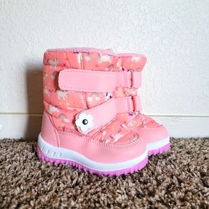 Winter Snow Boots Girl Outdoor Waterproof with Fur Lined